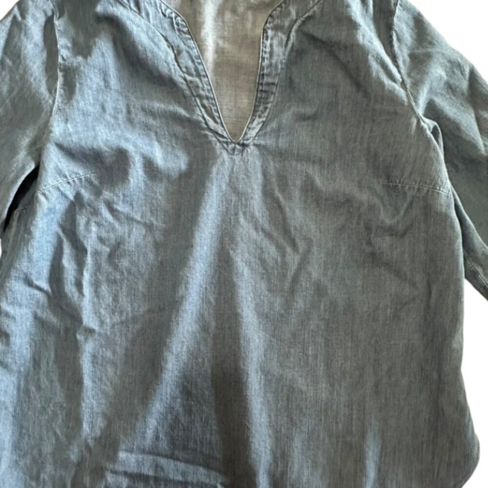 MICHAEL Michael Kors Tie Sleeve Split Neck Blouse Size Small​​​​ - Picture 4 of 9